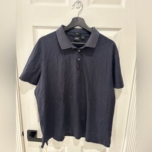 BOSS Men's Black Polo Shirt Size: XXXL NAVY BLUE